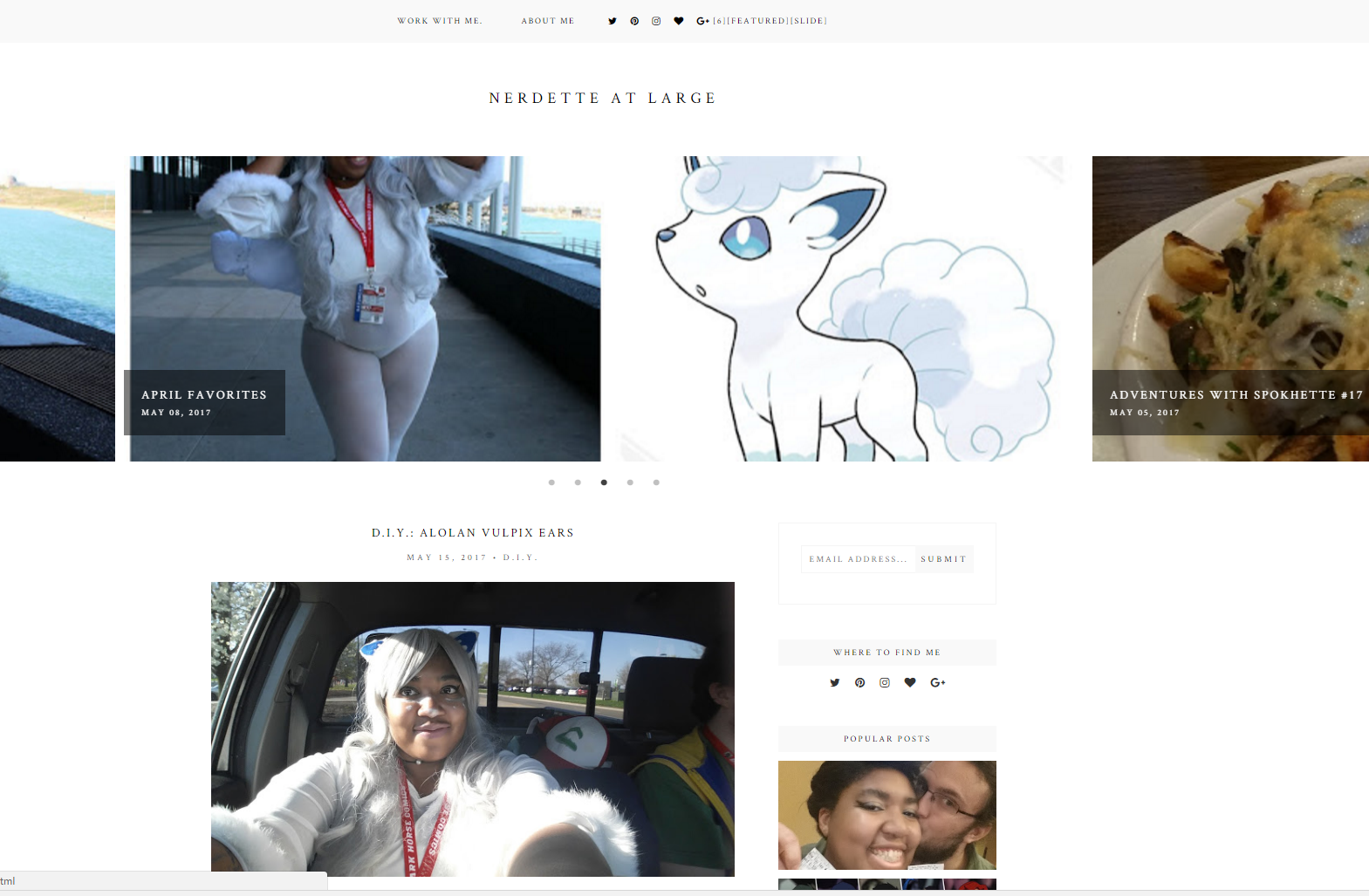  What Nerdette At Large looked like before Squarespace.&nbsp; 