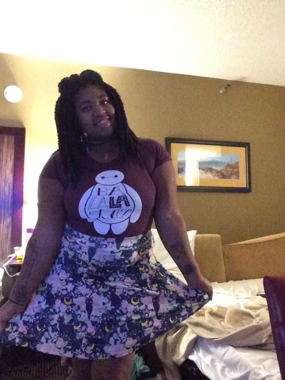  &nbsp; &nbsp; &nbsp; &nbsp; &nbsp; &nbsp; &nbsp; &nbsp; &nbsp; &nbsp;Big Hero 6 Top from Hot Topic | Sailor moon Skater skirt from Hot Topic 